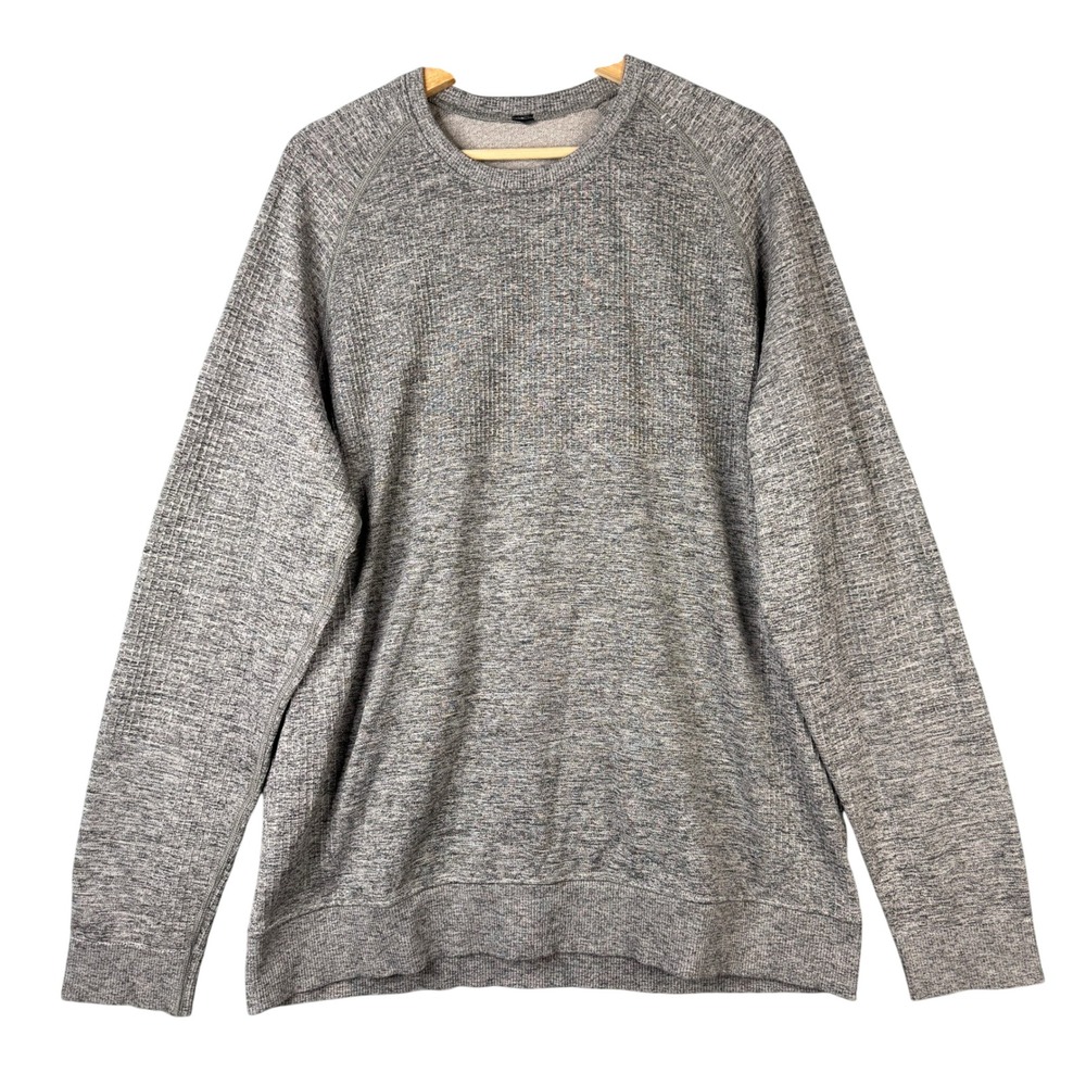 Lululemon Engineered Warmth Long Sleeve Crew Grey Merino Wool Blend Sweater